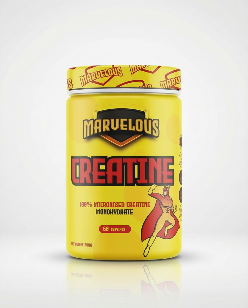Marvelous 100% Micronized Creatine Monohydrate 300g | Pure Creatine Powder | 60 Servings