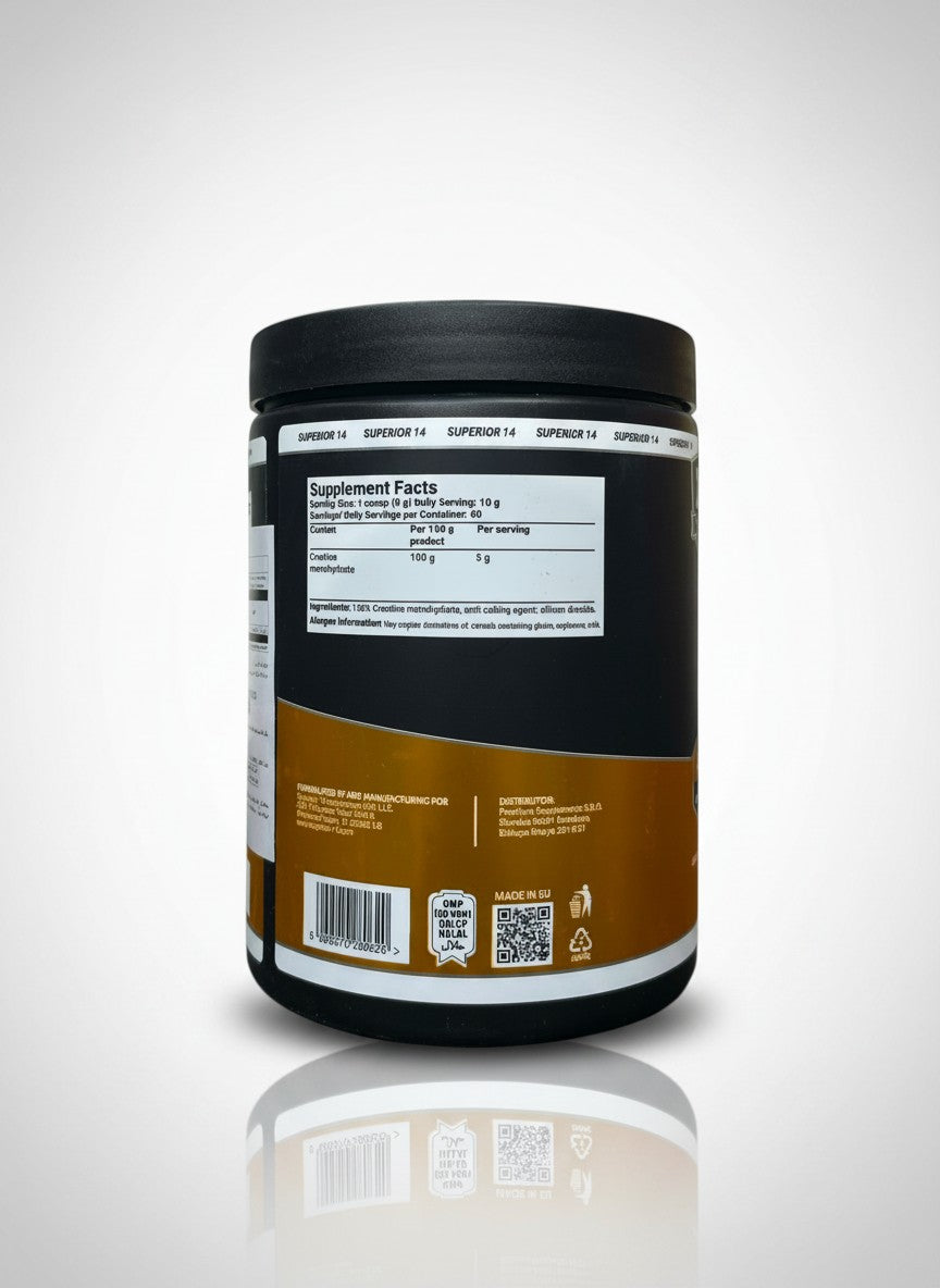 Superior 14 100% Creatine Monohydrate 300g | Pure Micronized Creatine | 60 Servings