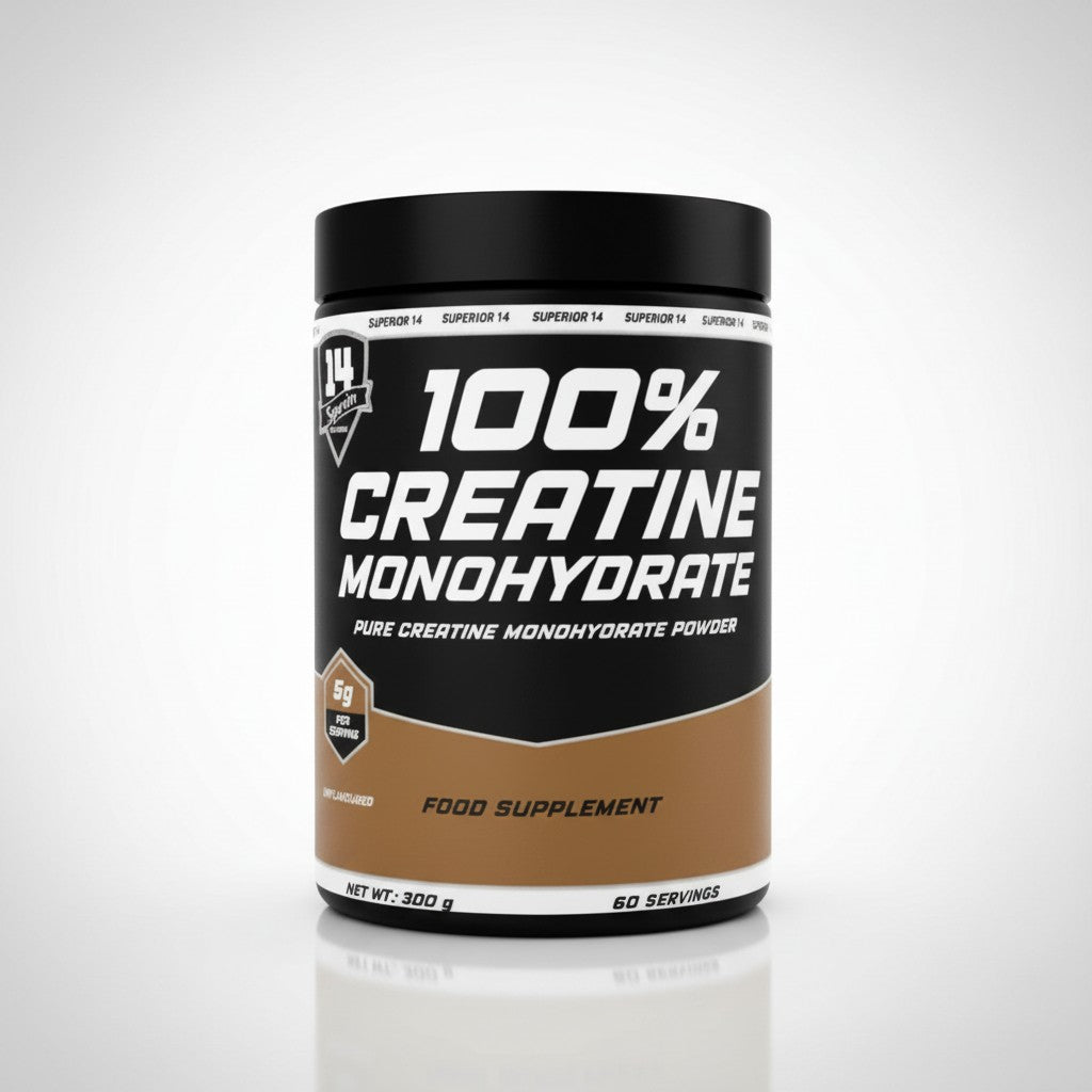 Superior 14 100% Creatine Monohydrate 300g | Pure Micronized Creatine | 60 Servings