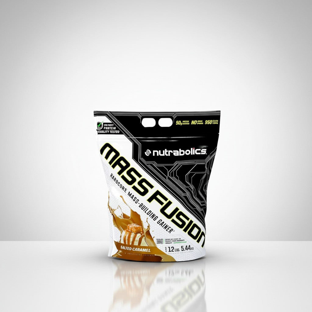 Nutrabolics Mass Fusion – Hardcore Mass Gainer, Salted Caramel, 5.44kg.