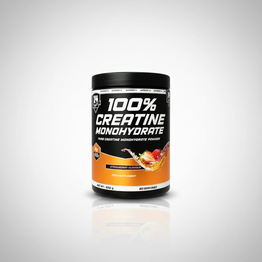 Superior 14 100% Creatine Monohydrate 300g | Orange & Strawberry Flavor | 5g Creatine | 50 Servings