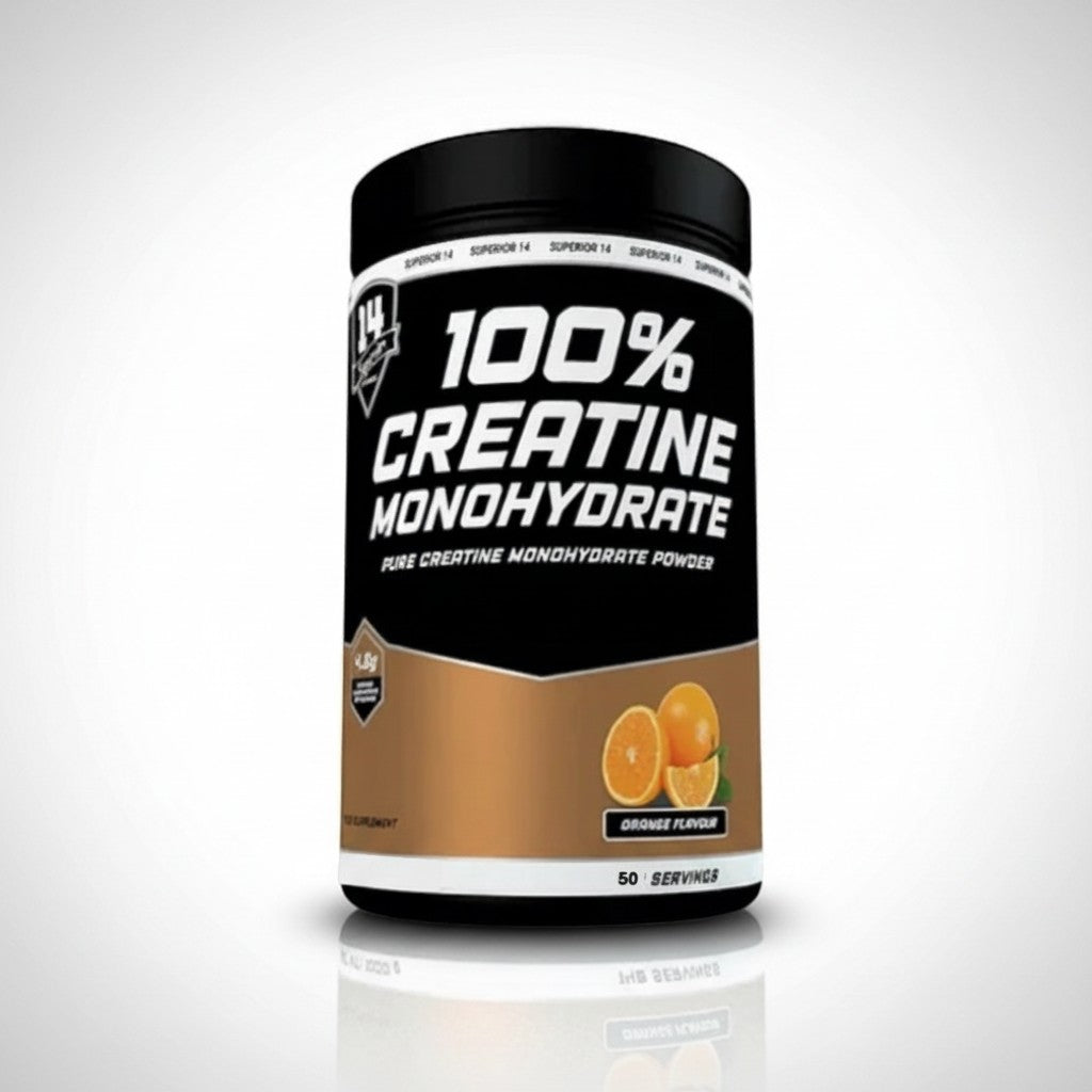 Superior 14 100% Creatine Monohydrate 300g | Orange & Strawberry Flavor | 5g Creatine | 50 Servings