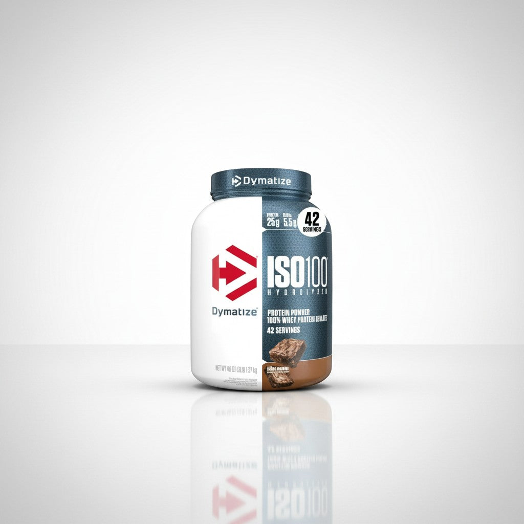 Dymatize ISO100 Hydrolyzed Whey Protein Fudge Brownie 3 lb (1.37kg) | 100% Whey Protein Isolate